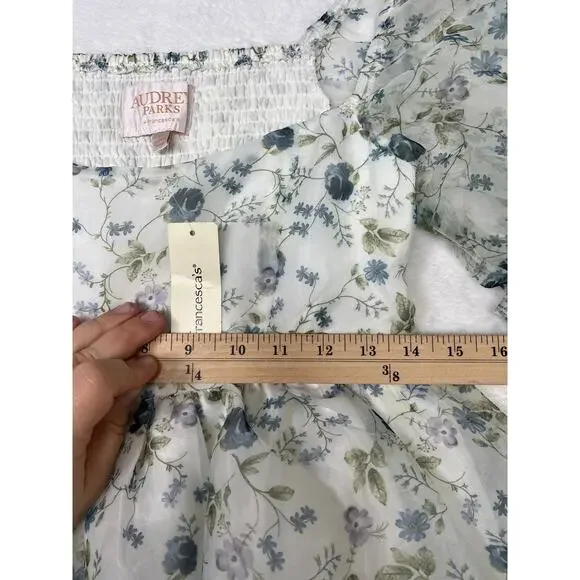 NWT Audrey Parks x Francesca's Asha Valney Floral Babydoll Dress sz S Cottage - Picture 8 of 9